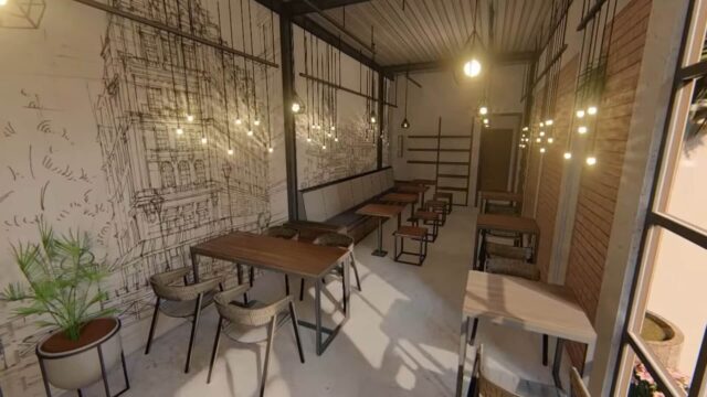 Desain Interior Cafe minimalis kekinian hits sederhana mewah