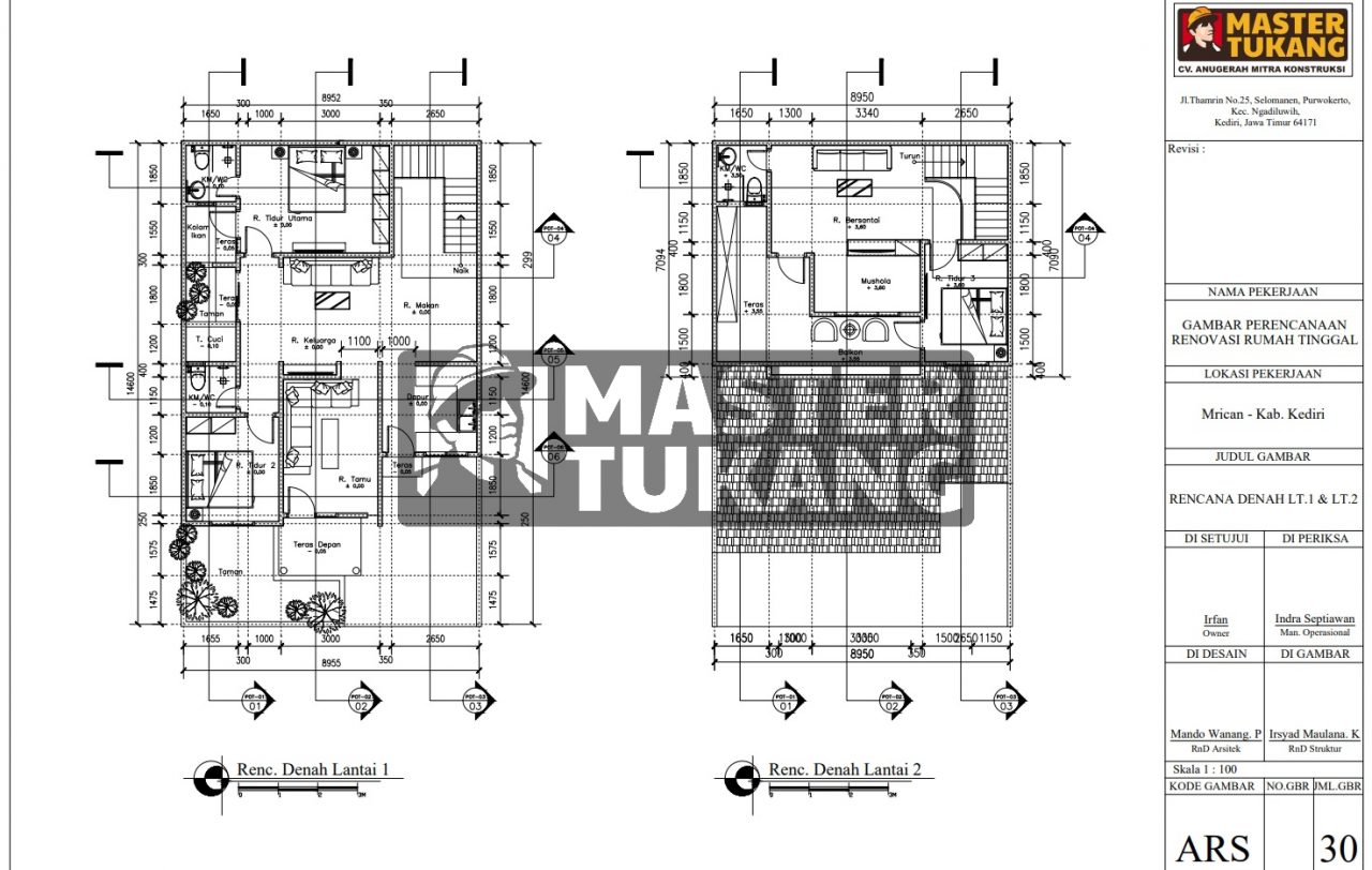 Lembar Kerja Rumah Denah Rumah Minimalis Denah Rumah Lantai 2 Desain ...