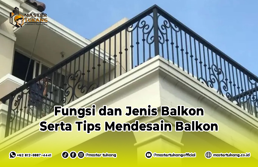 balkon rumah minimalis, pagar balkon, balkon rumah 2 lantai
