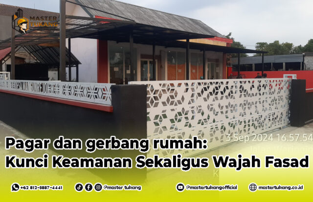 Ornamen pagar, ornamen gudang, pagar plat baja